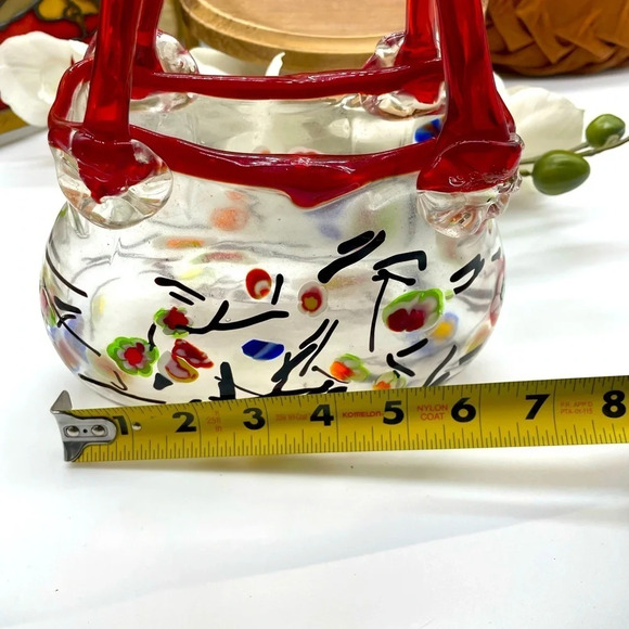 Vintage Handbag  Blown Glass Vase - Picture 5 of 6